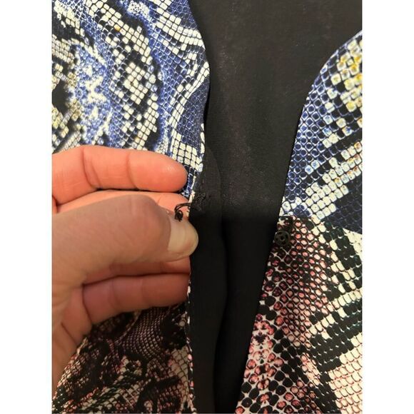 Parker Snake Print Kenna Sleeveless Wrap Front Top Multicolor Size Small - Picture 14 of 16